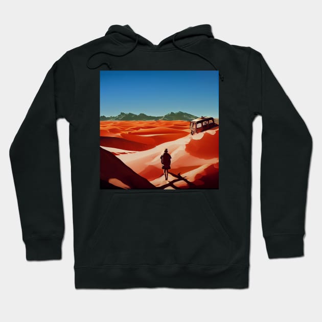 Lonely Man in a Desert Hoodie by Legendary T-Shirts